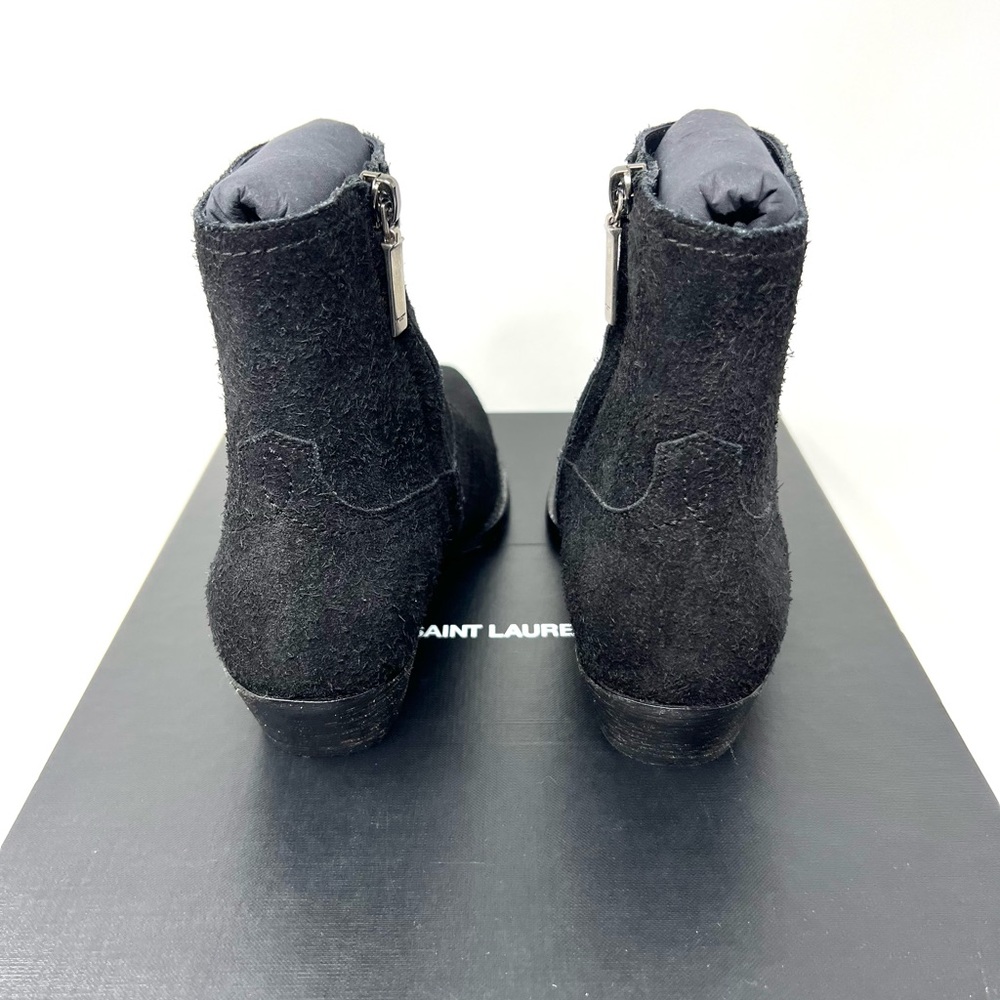 Saint Laurent Lukas Suede Western Ankle Boots - Picture 3 of 10